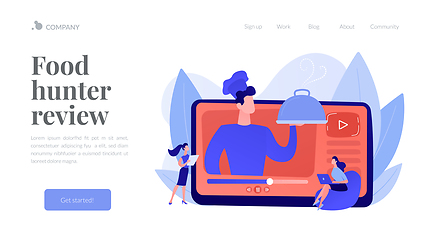 Image showing Food blogging concept landing page.