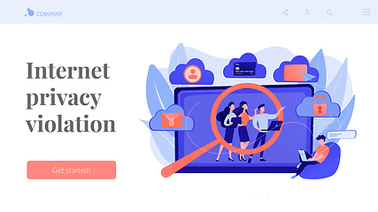 Image showing Digital ethics and privacy concept landing page