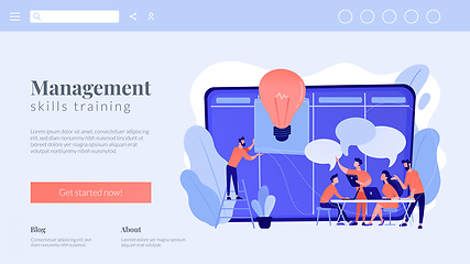 Image showing Managers workshop concept landing page.