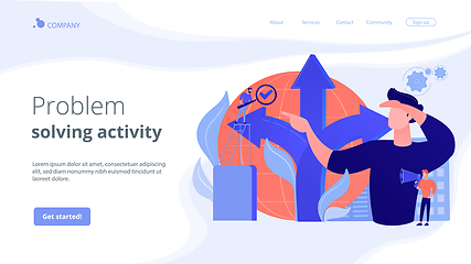 Image showing Decision making concept landing page