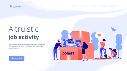 Image showing Volunteering concept landing page.