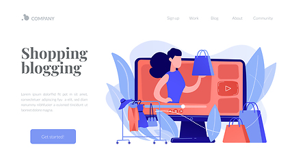 Image showing Fashion blog concept landing page.