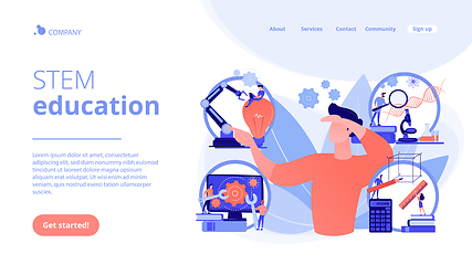 Image showing STEM education concept landing page