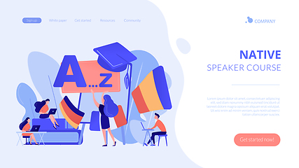 Image showing Foreign language workshop concept landing page.