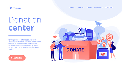 Image showing Donation concept landing page.