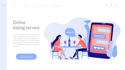 Image showing Blind date concept landing page.