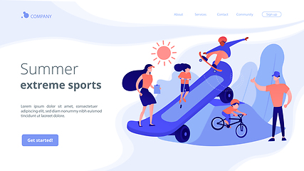 Image showing Extreme camp concept landing page.