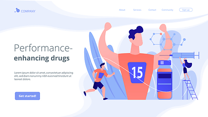 Image showing Doping test concept landing page.