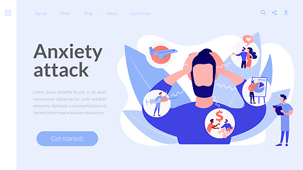 Image showing Anxiety concept landing page