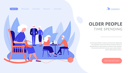 Image showing Activities for seniors concept landing page