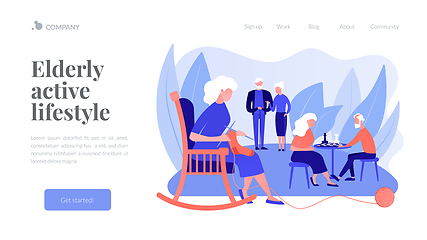 Image showing Activities for seniors concept landing page