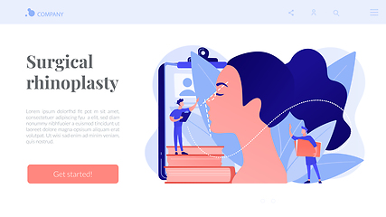 Image showing Rhinoplasty concept landing page.