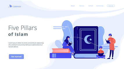 Image showing Islam concept landing page.