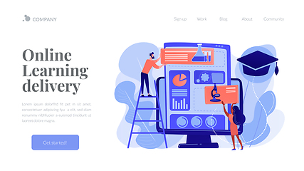 Image showing Learning management system concept landing page.