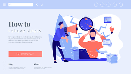 Image showing Stress concept landing page