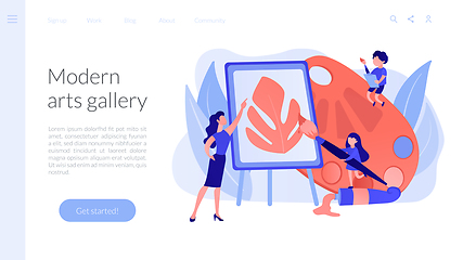 Image showing Art studio concept landing page.