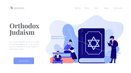 Image showing Judaism concept landing page.