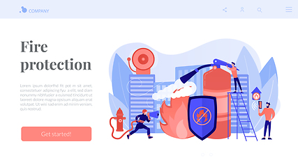 Image showing Fire protection concept landing page.