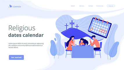 Image showing Christian event concept landing page.