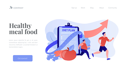 Image showing Weight loss diet concept landing page.