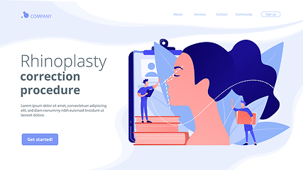 Image showing Rhinoplasty concept landing page.