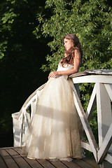 Image showing girl in gown of the bride