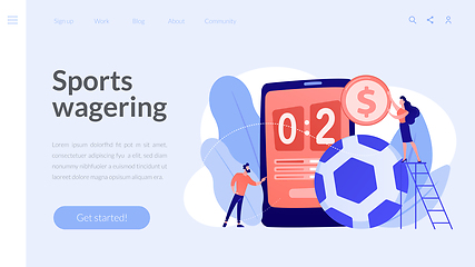 Image showing Sports betting concept landing page.
