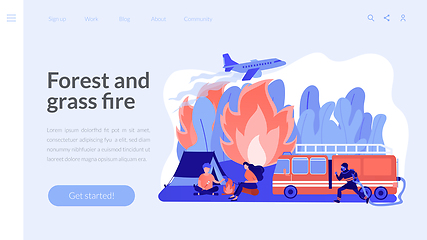 Image showing Prevention of wildfire concept landing page.