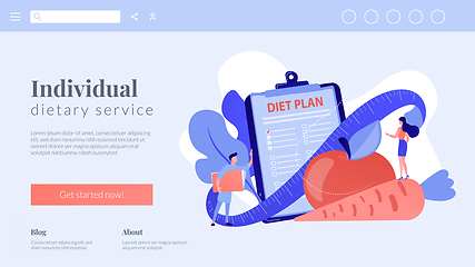 Image showing Nutrition diet concept landing page.