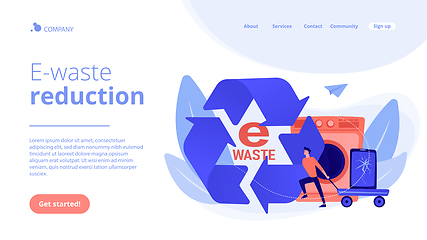 Image showing E-waste reduction concept landing page.