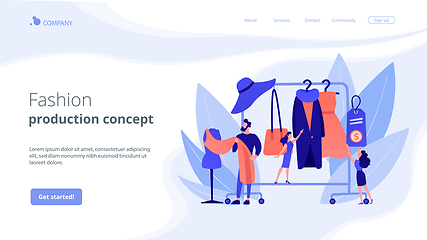 Image showing Fashion house concept landing page.
