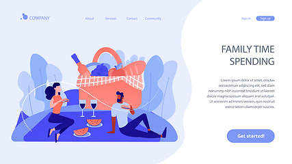 Image showing Summer picnic concept landing page.