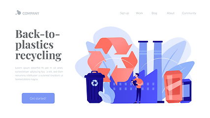 Image showing Mechanical recycling concept landing page.