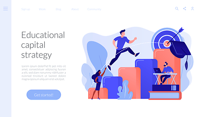 Image showing Educational trajectory concept landing page