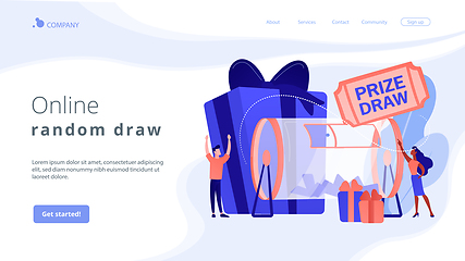 Image showing Prize draw concept landing page.