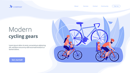 Image showing Cycling experiences concept landing page.