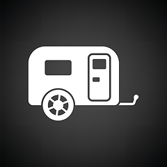 Image showing Camping family caravan car  icon