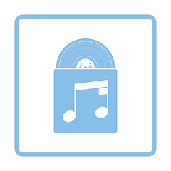 Image showing Vinyl record in envelope icon