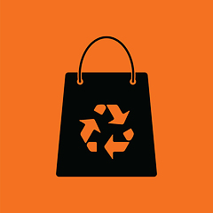 Image showing Shopping bag with recycle sign icon