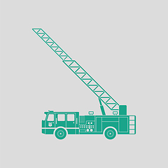 Image showing Fire service truck icon