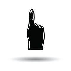 Image showing Fans foam finger icon