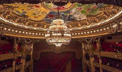 Image showing The Palais Garnier, Opera of Paris, interiors and details
