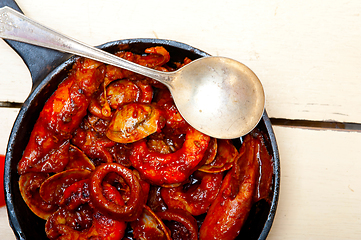 Image showing fresh seafoos stew on an iron skillet