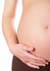 Image showing pregnant woman, close-up