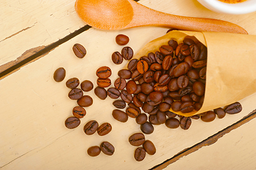 Image showing espresso coffee and beans