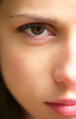 Image showing close-up portrait of the young woman