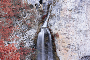 Image showing Dalbina waterfall in autumn season