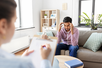 Image showing man and psychologist at psychotherapy session