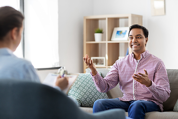 Image showing man and psychologist at psychotherapy session