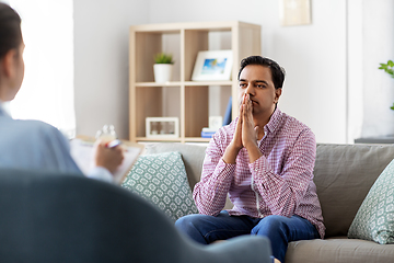 Image showing man and psychologist at psychotherapy session